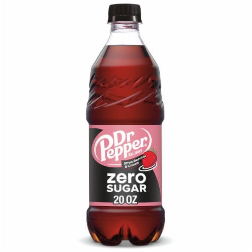 Dr Pepper Strawberries & Cream Zero Sugar Soda W4